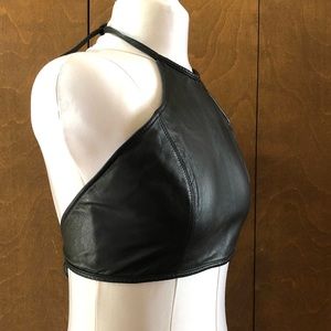 Ralph Lauren genuine leather halter Med